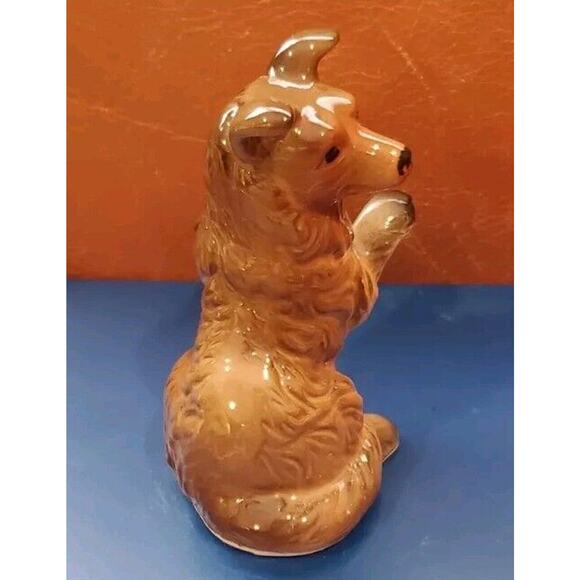 4 Inch Vintage Bone China Collie Dog Collectible Figurine Taiwan - Picture 4 of 8